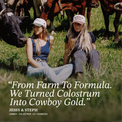 Cowboy Colostrum smoothie mix chocolate for on-the-go nutrition