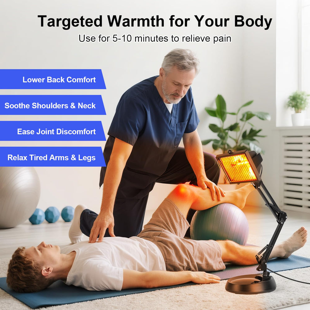 Cozion infrared warmth emission targets muscles and joints with focused heat.