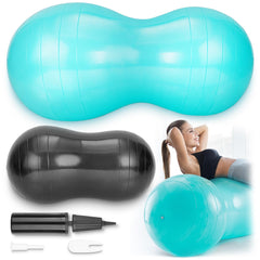 COZLOW peanut ball aqua blue inflated for balance and pregnancy support