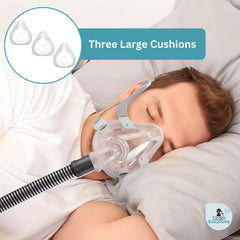 Visual of steady air feel implying quiet, reliable CPAP therapy