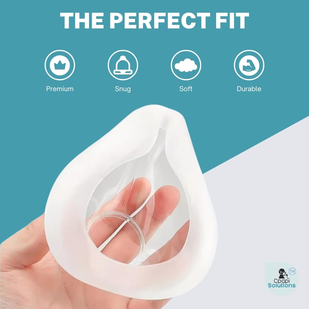 CPAPi Solutions F20 cushion minimizes air leaks and noise.