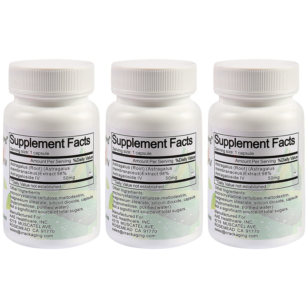 Crackaging Astragaloside IV capsule close-up highlighting enteric coating for better absorption.