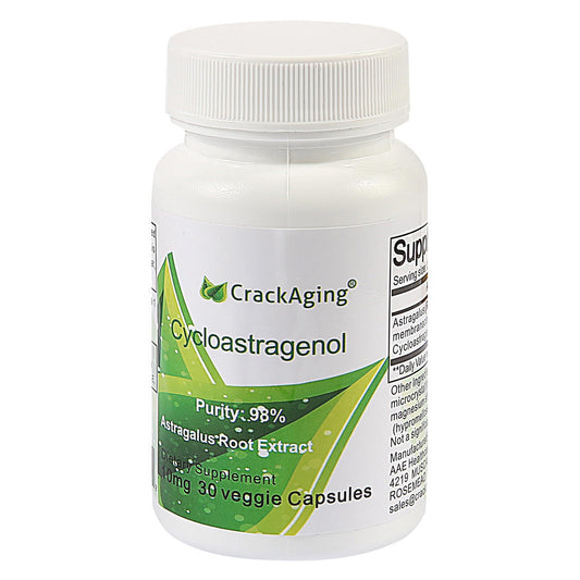 Crackaging Cycloastragenol 98percent capsule, high purity for reliable dosing.