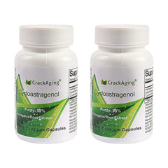 Crackaging Cycloastragenol capsules close-up highlighting veggie capsules