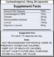 Crackaging Cycloastragenol capsules close-up for daily energy support