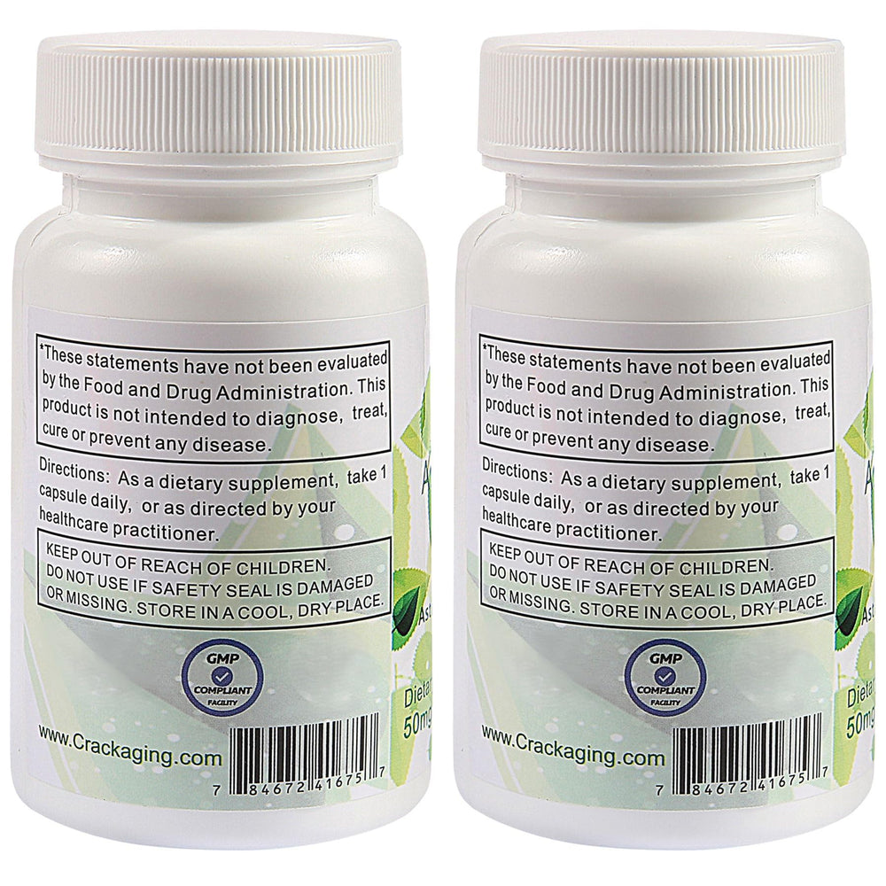 Crackaging label detail emphasizing 98% Astragaloside IV purity for informed choice.