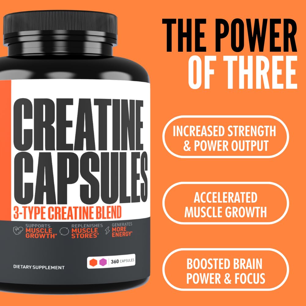 Crazy Muscle bottle pouring capsules demonstrates convenient on-the-go supplementation.