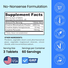 Crazy Muscle creatine monohydrate pills front view