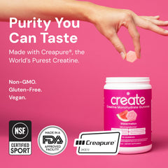 Create Creatine Gummies hand-held, convenient daily consumption for focus.