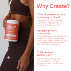 Create Creatine Gummies athlete-in-training conveys strength and focus