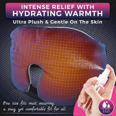CREATRILL Face Heating Pad moist heat option using included spray bottle.
