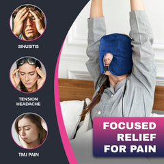 CREATRILL Face Heating Pad temples area for targeted comfort during long workdays.