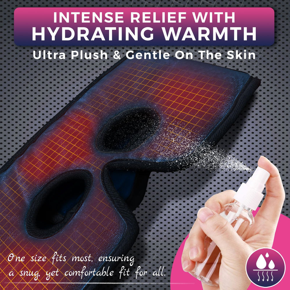 CREATRILL heated eye mask with LED panel offers customizable temperature.