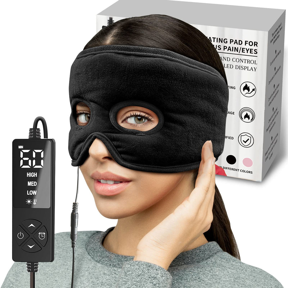 CREATRILL Moist Heat Sinus Mask covers forehead and cheeks for targeted comfort.
