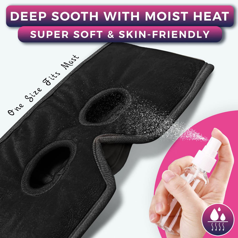 CREATRILL Moist Heat Sinus Mask full-face coverage soothes sinuses and temples.
