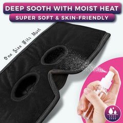 CREATRILL Moist Heat Sinus Mask full-face coverage soothes sinuses and temples.