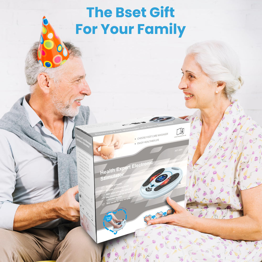 Creliver EMS Foot Massager warranty pack shows 30-day trial and 1-year coverage.