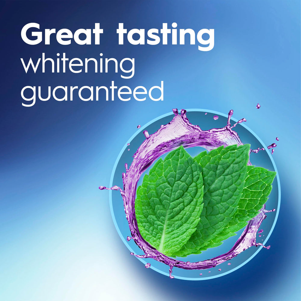 Crest 3D White Brilliance bottle cap close-up with secure seal.