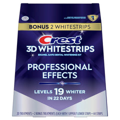 Crest 3D Whitestrips Professional Effects 1 Hour Express timer visual.