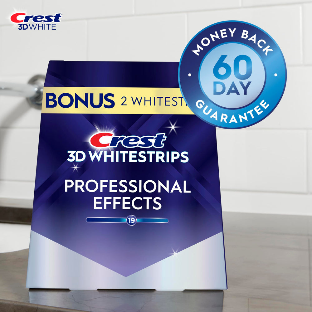Crest 3D Whitestrips Professional Effects lower strip close-up.
