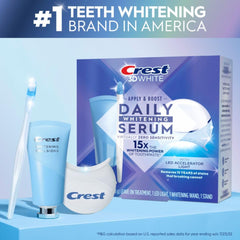 Crest Emulsions packaging with tube, wand, stand, and LED light