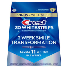 Crest Glamorous White before-after smile demonstrates noticeable whitening potential.