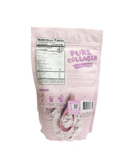 Glowming collagen powder being stirred into a smoothie, demonstrating flavor-neutral nutrition.