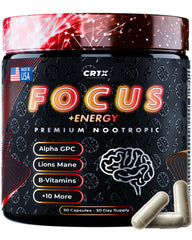 CRTX Nutrition Focus bottle front with brain support formula.