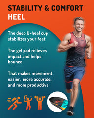 CRUVHEAL insoles provide neutral arch support for versatile sneaker comfort.