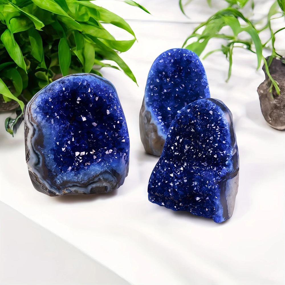CrystalHola blue geode quartz energy tool inspires focus and calm