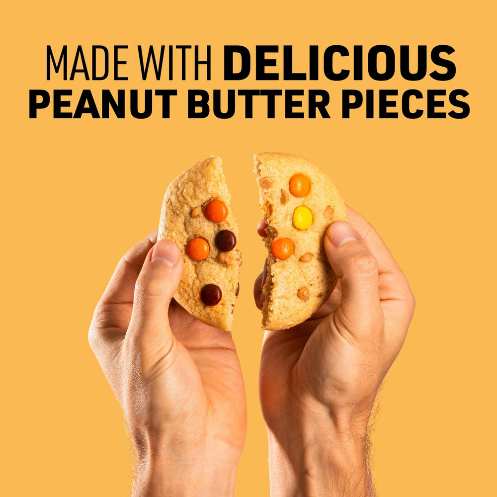 Soft-baked cookie texture close-up highlighting creamy peanut butter