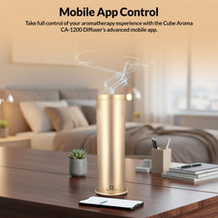 Cube Aroma CA-1200 Gold Diffuser fragrance bottle included ready to refresh spaces.
