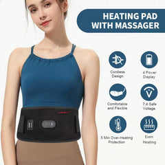 CUEHEAT heated waist belt battery compartment shown for portable heat on the go.