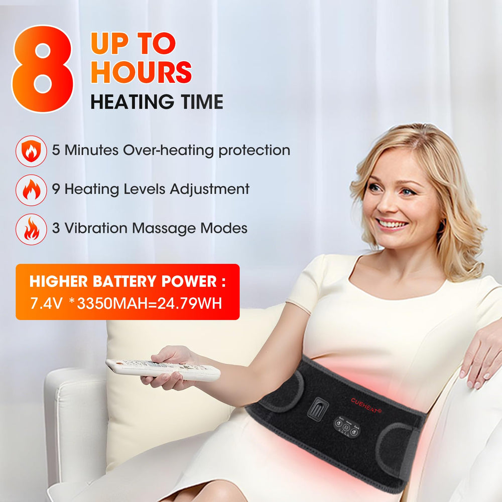 CUEHEAT waist belt with detachable pillars for spine support.