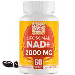 Cuerpo Sano NAD+ 2000mg bottle with label showcasing dose and form.