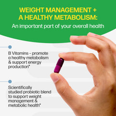 Culturelle daily dose capsules indicating simple daily use with or without food