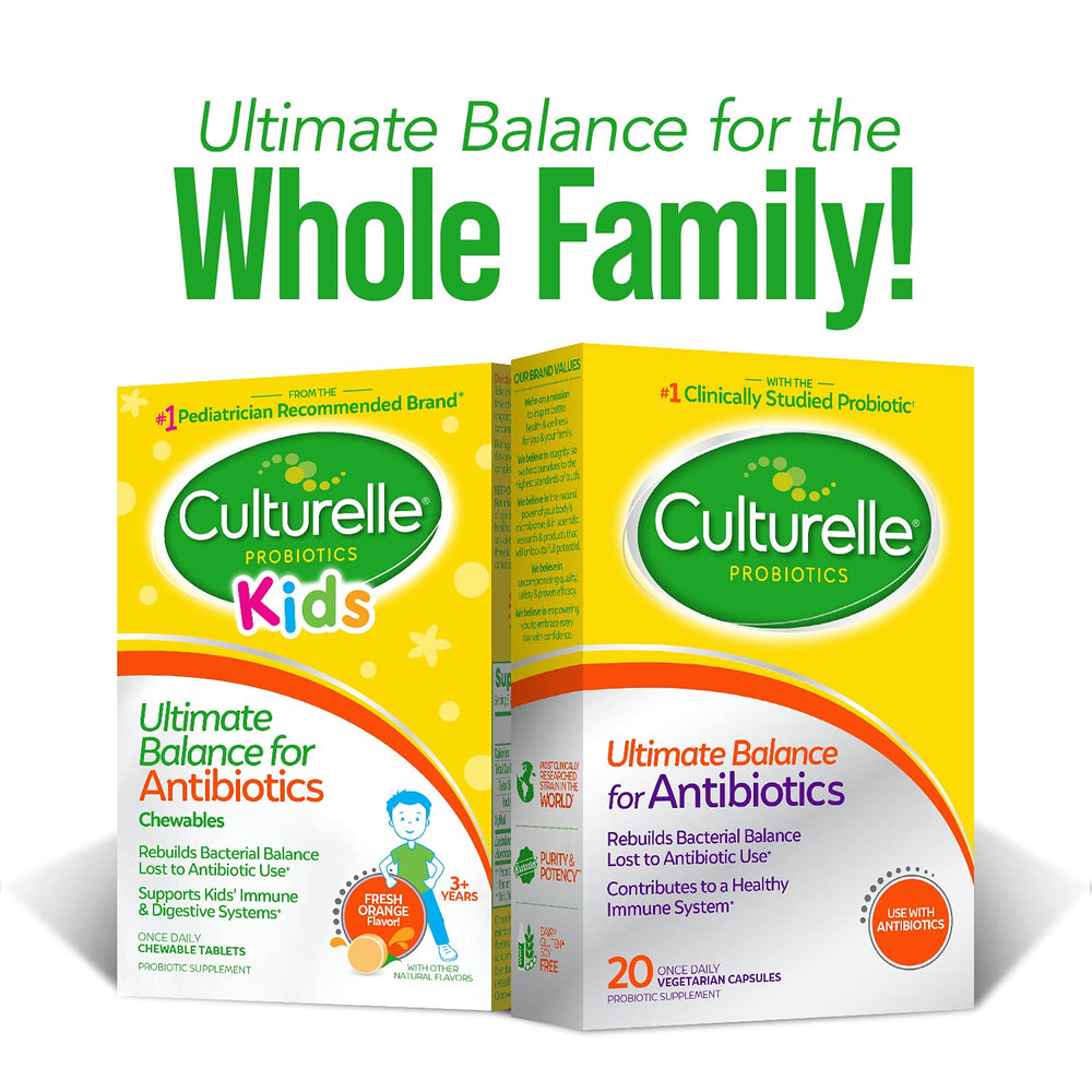 Bright orange Culturelle chewables brightening daily routine