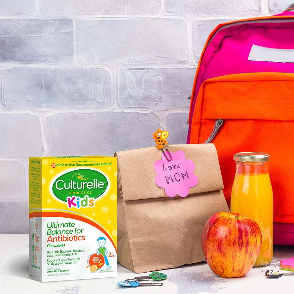 Immune-support concept graphic with Culturelle Kids Ultimate Balance