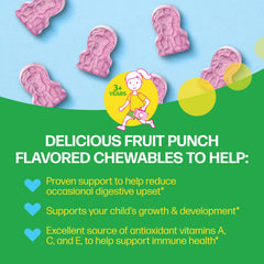 Culturelle LGG probiotic kids bottle label highlights clinically studied strain.