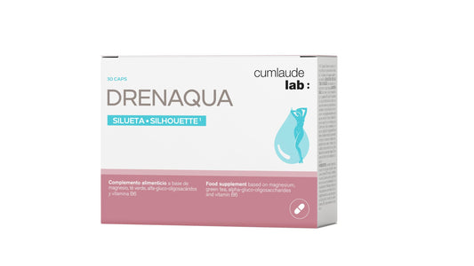 Cumlaude Drenaqua capsules bottle promoting daily wellness and hydration