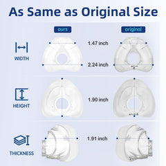 CUORD nasal cushion seals around the nose for a leak-free sleep experience.