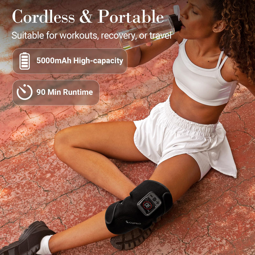 CuPiLo knee wrap adjustable straps fitting a range of legs for secure comfort
