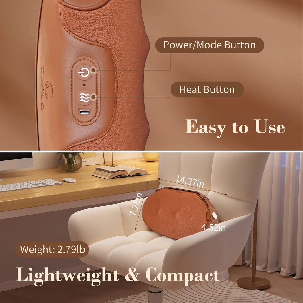 CuPiLo neck and back massager close-up shows compact design