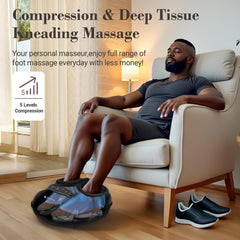 CuPiLo Shiatsu foot massager nodes knead and roll to relieve tension.