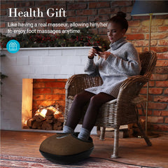 CuPiLo Foot Massager shows three shiatsu kneading heads for deep relaxation.