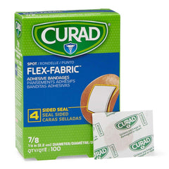 Curad fabric bandage demonstrates breathable material for airflow and comfort.