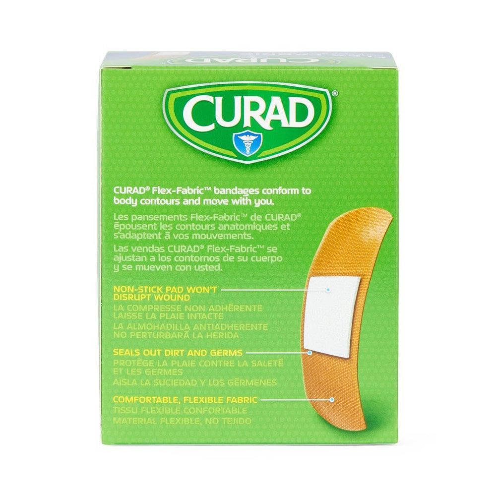 Curad bandages feature breathable fabric that allows airflow around a minor wound.