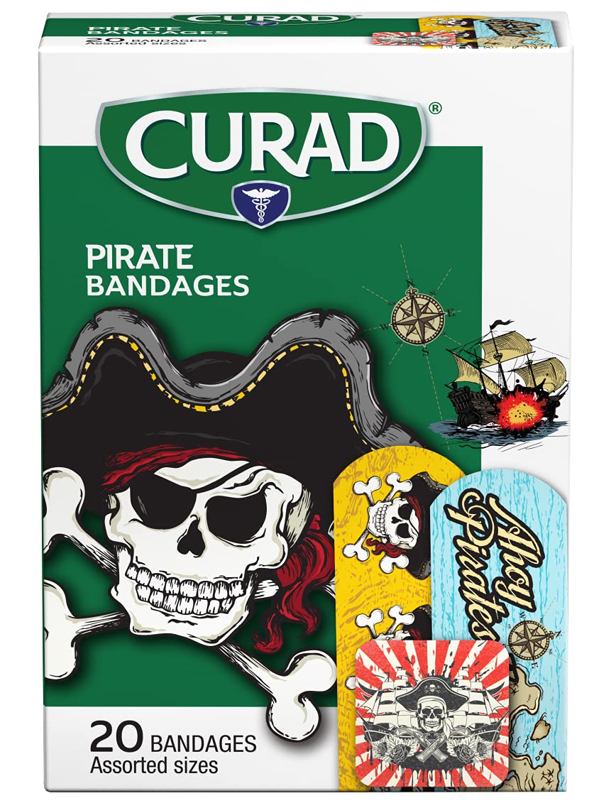 CURAD Kids Pirate Bandages packaged for quick access during minor scrapes