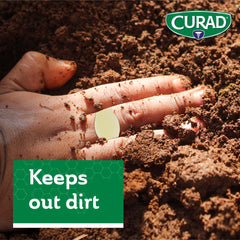 CURAD Naturals Aloe Vera texture provides gentle moisturization for irritated skin.