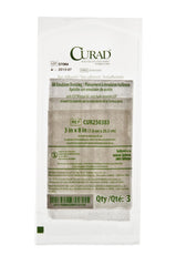 CURAD non-adherent oil-emulsion gauze dressing in 3x8 size provides gentle wound care.